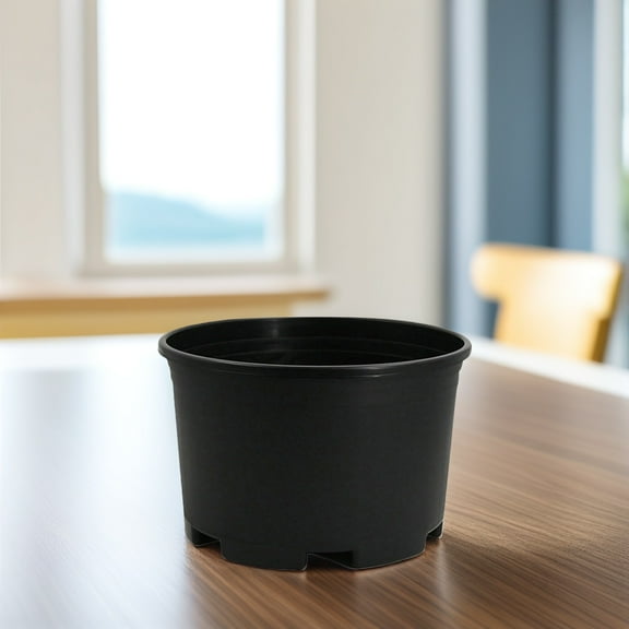 IBASETOY Extra Large Black Plastic Plant Pot with Drainage Holes for Indoor Outdoor Gardening