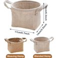 thumbnail image 2 of volumoon Hanging Small Storage Baskets, 2 Pcs Cotton Linen Storage Basket Bag, Foldable with Handle Decorative for Home Sundries, Simple & Practical Storage Basket for Home & Office, 2 of 7