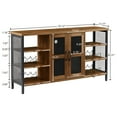 thumbnail image 2 of Industrial Wine Bar Cabinet, Cosymart Liquor Storage Credenza, Sideboard with Wine Racks & Stemware Holder (Hazelnut Brown, 55.12''w x 13.78''d x 30.31' ' h), 2 of 5