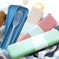 thumbnail image 4 of AMERTEER 3Pcs/Set Portable Utensils Tableware Cutlery PP Spoon Fork Chopsticks, 4 of 10