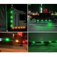 thumbnail image 4 of ABPETE 8Pcs Green LED Side Marker Light Truck Trailer Light Front Rear Turn Signal Tail Clearance Indicators Stop Warning Running Lights for 12-24V Auto Car RV Camper ATV Boat Deck transom, 4 of 15