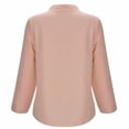 thumbnail image 5 of Pink Womens Tops Women's National Wind Large Size Cotton Shirt Long Sleeve Disc Buckle Literary Embroidery Loose Top Shirts for Women, 5 of 5