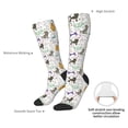 thumbnail image 5 of Picia Women Crew Soft Moisture-wicking Socks Colorful Poodle Dog Pattern Design Cotton Socks, One Size fit All, 5 of 9