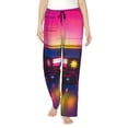 thumbnail image 1 of Balery Neon Cassette Tape Pantalones de pijama para mujer, pijamas ultraligeros, pantalones de estar por casa-X-Large, 1 of 6