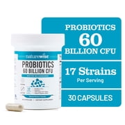 NatureWise Probiotics 60 Billion CFU + Organic Prebiotics - 30 Capsules[1-Month Supply]