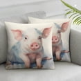thumbnail image 2 of Nawypu  Pig Decorative Pillow Cases Lovely Farm Animal Funny Pink Piggy Throw Pillow Case Decorative Cushion Cover Home Sofa 2pc 12x12in, 2 of 6