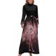thumbnail image 1 of Vestido largo de noche con acuarela de flamencos y rosas rosas, traje de verano para mujer, 1 of 4