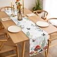 thumbnail image 3 of Mushroom Table Runner - 60 Inch Long, Kitchen Dining Table Runner Dresser Scarves, Butterfly Botanical Star Country Plant White Farmhouse Decor for Coffee Tables Wedding Party Banquet, 3 of 8