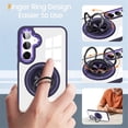 thumbnail image 7 of For Samsung Galaxy A15 5G Transparent Case (Compatible With MagSafe)  With 360° Rotation Invisible Magnetic O-Ring Stand Military-Grade Shockproof Phone Case,Purple,For Galaxy A15  (5G）, 7 of 7