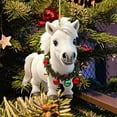 thumbnail image 4 of ToyKingdee Ornaments for Christmas Horse Year of The Horse Christmas Tree Decoration Chinese New Year Ornaments 2D Flat Shape Ornament Racing Gifts for Cowboy, Cowgirl Horses Lovers, 4 of 7