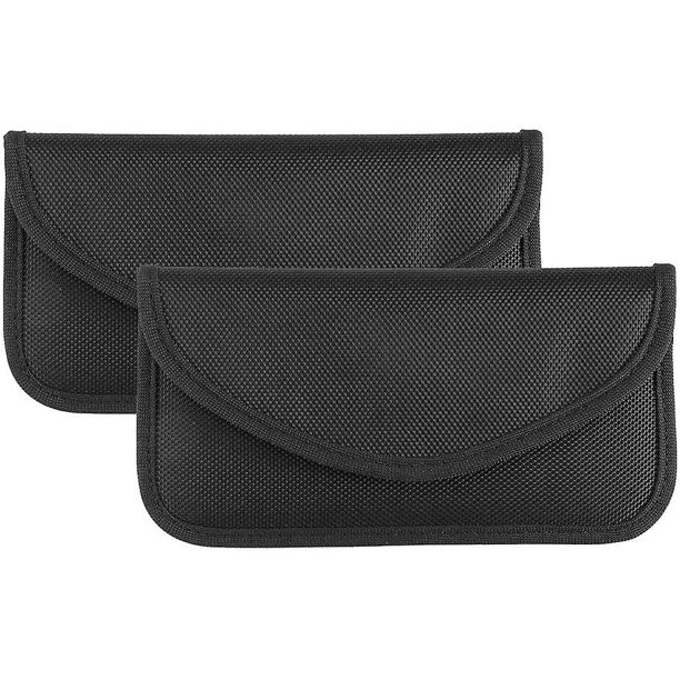 Bolsa de bloqueo de señal, paquete de 2 Gps Rfid Faraday Bag Shield Cage Pouch Wallet Phone Case para protección de privacidad de teléfono celular y llavero de coche, anti-tracking A oso de fresa Electrónica