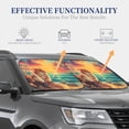 thumbnail image 5 of Uemuo Island Beach Guinea Pig Printed 2 PCS Car Windshield Sun Shade, Auto Sun Heat and UV Rays Blocker, Foldable Automotive Front Window Sunshade Protector, 5 of 7
