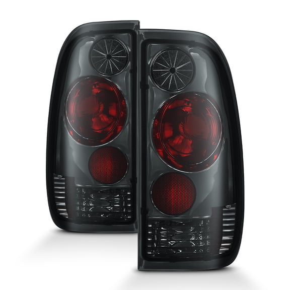 Smoked Len 1997-2003 Ford F150 99-07 F250 F350 F450 F550 Tail Lights Brake Lamps