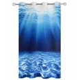 thumbnail image 2 of nqOlkjepod Outdoor Curtains for Patio Waterproof, Blue Ocean Outdoor Privacy Panels Grommet, Underwater Water Waves Seascape Nature Sea Blackout Outside Curtains for Porch/Cabana 54"x84", 1 Panel, 2 of 8