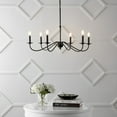 thumbnail image 4 of JONATHAN Y Wicklow 34.75" 6-Light Bohemian Farmhouse Iron LED Chandelier, Black, JYL7559B, 4 of 8