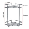 thumbnail image 4 of Canasta de esquina Estante de almacenamiento de aluminio para baño Organizador de cocina de perforación libre montado en la pared, Mate Scienceny HA004468-01B, 4 of 6