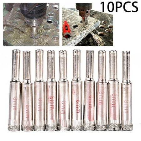 

10pcs/Set 8mm Marble Glass Hole Opener Diamond Drilling Saw Tool Good Stability