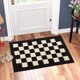 thumbnail image 2 of Felpudo para puerta de interior, felpudo geométrico a cuadros de 20.0 x 32.1 in, alfombras interiores negras, tapetes finos para puerta interior para entrada, patio, negro, 2 of 5