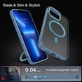 thumbnail image 6 of Design for iPhone 13 Pro Max Magnetic Case with Invisible Stand [Compatible with Magsafe], Slim Cover Shockproof Protective Phone Case for Apple iPhone 13 Pro Max 6.7", Blue, 6 of 16