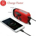 thumbnail image 4 of （2020 New Upgrade 2000mAh）Solar Hand Crank Dynamo AM/FM/NOAA Weather Radio LED Flashlight Charge Emergency, 4 of 10