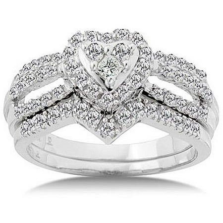 3 4 Carat Diamond Heart Bridal Set Size 7 3 4 Carat Diamond Heart Bridal Set Size 7