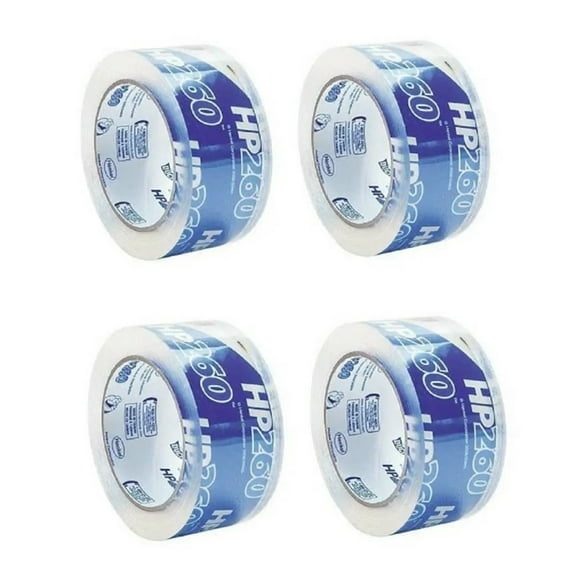 Duck Brand 655075 HP260 1.88 Inch by 60 Yard High Perfomance Carton Sealing Tape, Clear - Pack of 4 Rolls