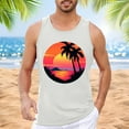 thumbnail image 2 of Xijirk Tank Tops Men,Summer Vacation Vest Beach Hawaii Theme Digital 3D Printed Graphic Sleeveless Top Blouse for Casual Holiday Style,Mens Tank Top,White,XL, 2 of 4