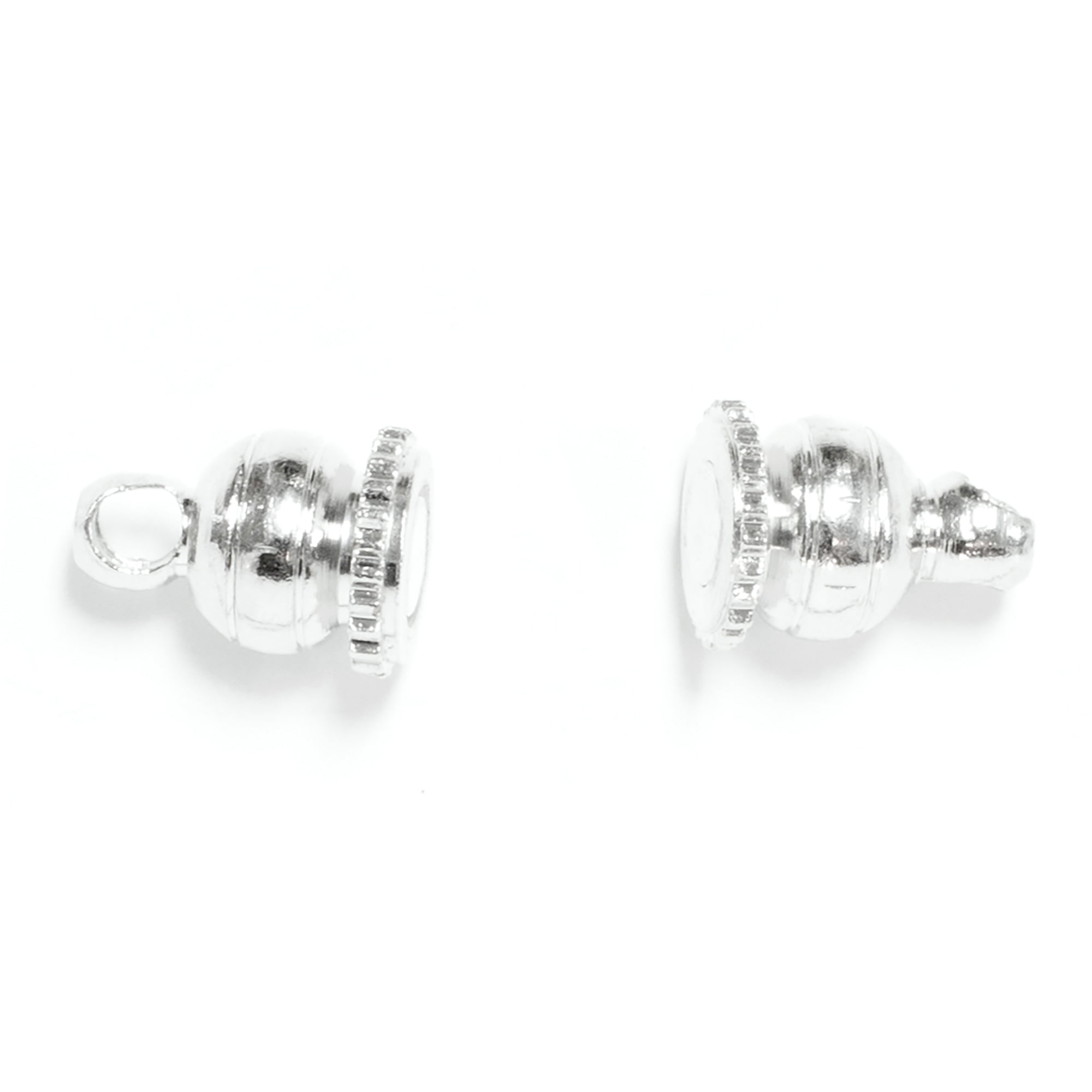 Cousin DIY Magnetic Metal Clasps, 4 Sets, Silver Finish
