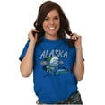 thumbnail image 3 of Alaska AK Last Frontier Smurfs Men's Graphic T Shirt Tees Brisco Brands M, 3 of 5