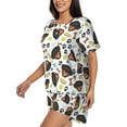 thumbnail image 2 of Naloa Rottweiler Women's Short-Sleeved Pajama Set, Loungewear, Summer pajamas, Breathable Cozy - XX-Large, 2 of 9