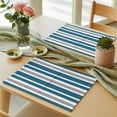 thumbnail image 3 of Blue, White and Grey Stripes Placemats Set of 6 Striped Pattern Place Mats Table Mats Kitchen Dining Home Outdoor Party Table Decoration, 3 of 9