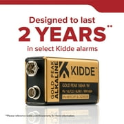 Kidde Smoke Detector Replacement Batteries, 9 Volt, 2 Count