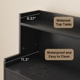 thumbnail image 6 of Asofer Bathroom Storage Cabinet Freestanding Floor Cupboard with 2 Doors, 2 Adjustable Shelves, Black, 6 of 6