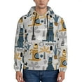 thumbnail image 2 of Bingfone Llama And Cactus1 Men'S Drawstring Hoodie Long Sleeve Pocket Sweatshirts-Large, 2 of 9