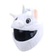 thumbnail image 2 of Funda Para Casco De Moto Funda de felpa para casco con orejas grandes y flexibles para montar a caballo (unicornio blanco) Likrtyny Accesorios para autos y motos, 2 of 9