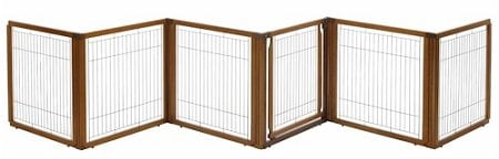 Richell Convertible Elite Dog Gate, Black, 135.80"L x 29.10"W x 31.50"H