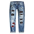 thumbnail image 3 of Aayomet Mom Jeans High Waisted Women's Petite Ab Solution Straight Leg Jean,A XXL, 3 of 4