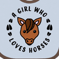 thumbnail image 4 of Inktastic A Girl Who Loves Horses Girls Baby Bib, 4 of 4