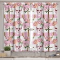 thumbnail image 2 of Ambesonne Nautical Valance & Curtain, Marine Skull Anchor, 55"x30", Pink Green White, 2 of 6