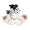 thumbnail image 7 of Otqutp Baby Girls Sneakers Bow Open Toe Loafers Heart Shoes Cotton Soft Sole Non Slip First Walking Shoes Light Breathable, 7 of 7