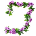 thumbnail image 4 of Guirnalda navideña de enredaderas de flores artificiales de simulación con hojas verdes Amaranto, 4 of 9