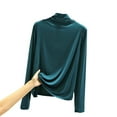 thumbnail image 2 of Pxiakgy Women's Thermal Turtleneck Tops Long Sleeve Thermal Underwear for Women Undershirt Basic Thermal Underwear Tops Thermal Base Layer Tops Jumper Top Thermal Layering Tops Tunic Top Stretchy L, 2 of 3