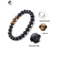 thumbnail image 5 of PULLIMORE 8mm Tiger Eye Stone Bracelets for Men Women Elastic Gemstones Healing Energy Yoga Bracelet Bangle, 5 of 8
