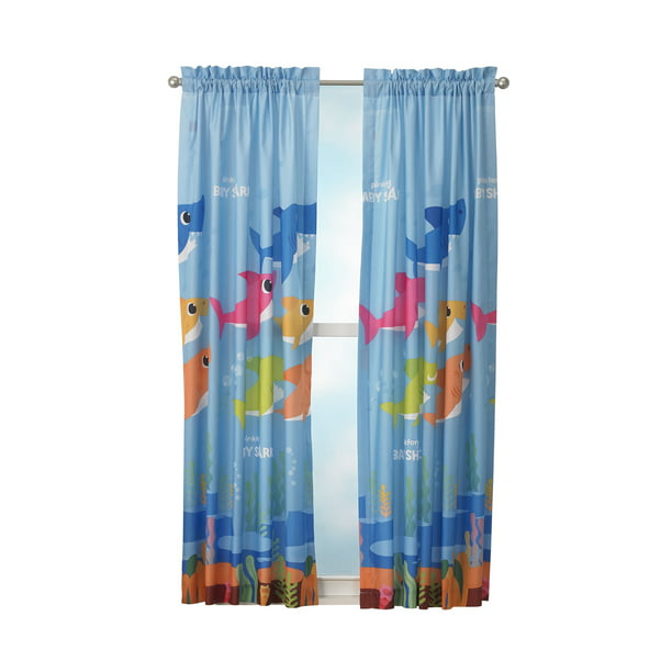 Baby Shark Kids Bedroom Microfiber, Shower Curtain Sets With Window Curtains
