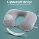 thumbnail image 4 of Viaje de automóvil Vuelo aéreo Inflable en forma de U En forma de almohada Oficina Napbierno Cuello de descanso 360 Grados Support Soft Cómodo Cojín Gris Advancent HA009720-01, 4 of 6