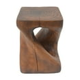 thumbnail image 4 of Miekor Furniture Twist Shape Side Table, Wood-like texture, antique brown Color 85035, 4 of 12