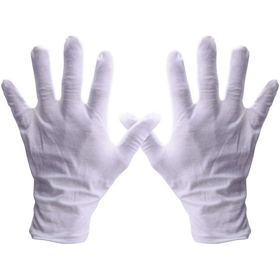 vbnergoie White Gloves 6 Pairs Of Soft Cotton Gloves Numismatic Silver Assay Gloves Gloves Mittens Women Gloves Mittens Men Winter Warm