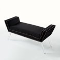 thumbnail image 2 of Inspired Home Turner Velvet Bench Nailhead Trim Acrylic Legs, 2 of 8