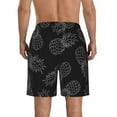 thumbnail image 3 of Disketp Men'S Swim Trunks Hawaiian Breathable Surf Beach Swimsuits Mesh Lining Beach Shorts With Pockets-White Pineapples, 3 of 9