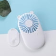 thumbnail image 3 of kurtrusly Mini Fan USB Rechargable Cooling Fan Handheld Portable Low Noize White-Bear, 3 of 8